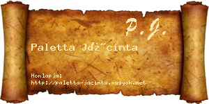 Paletta Jácinta névjegykártya